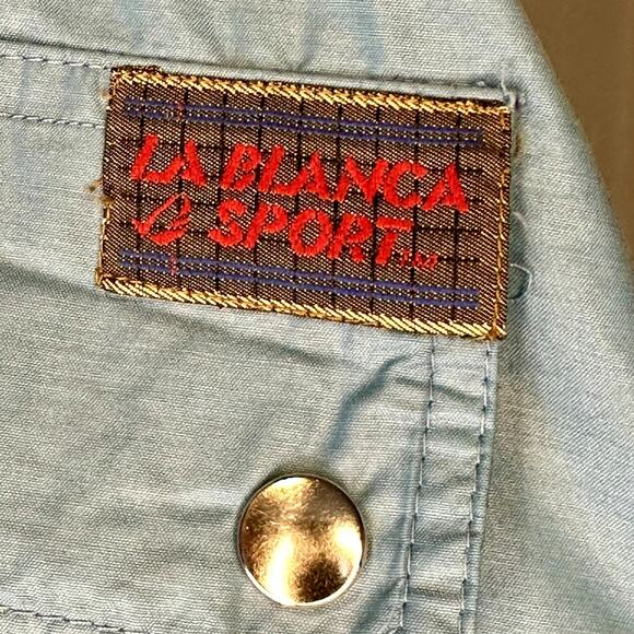 LA Blanca Sport VTG Thinsulate 3M Zip up Vest Blue Men's Med - Picture 3 of 7